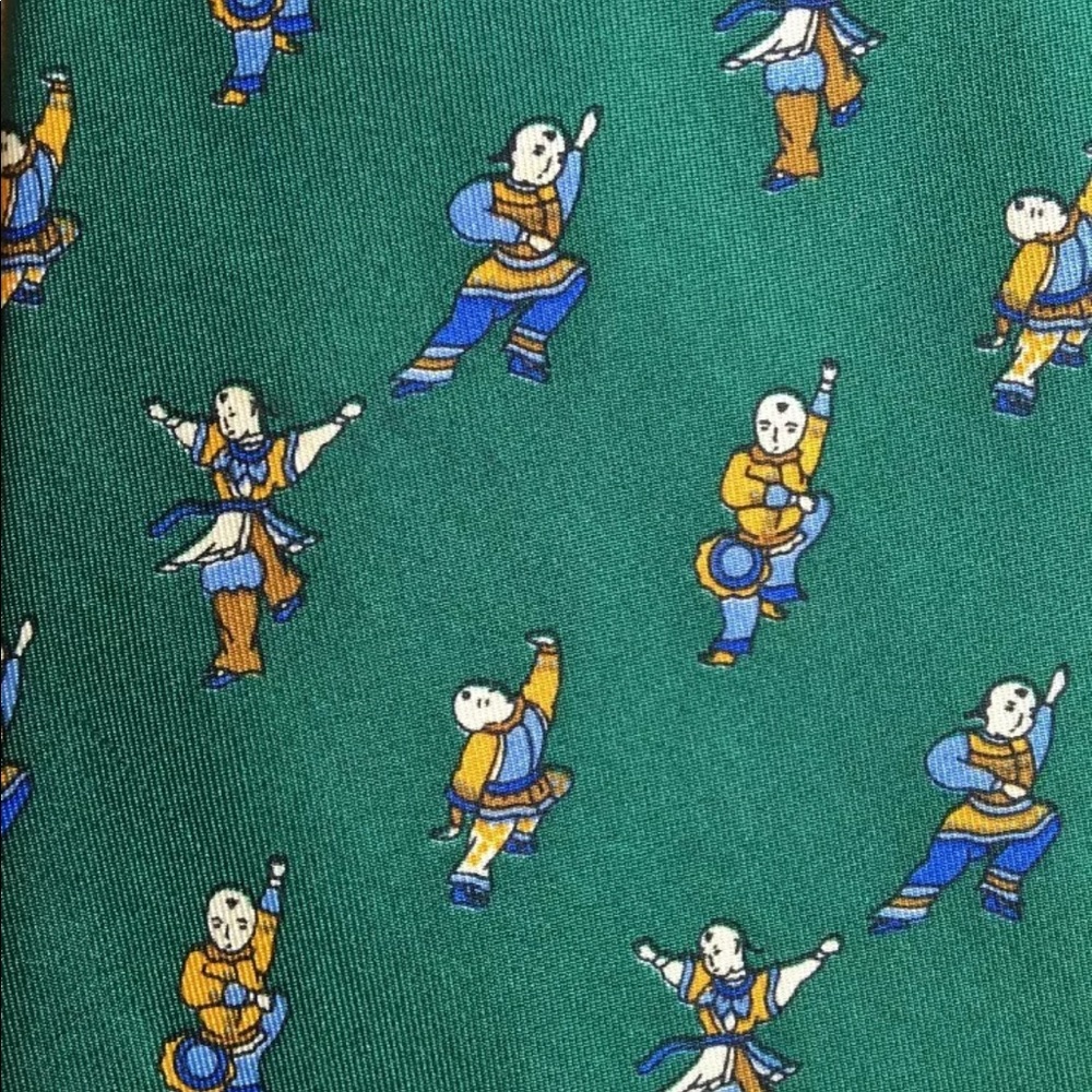 Salvatore Ferragamo Silk Japanese Warrior Neck Tie
